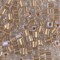 Miyuki 4mm Cube, SB-234, Sparkling Metallic Gold Lined Crystal